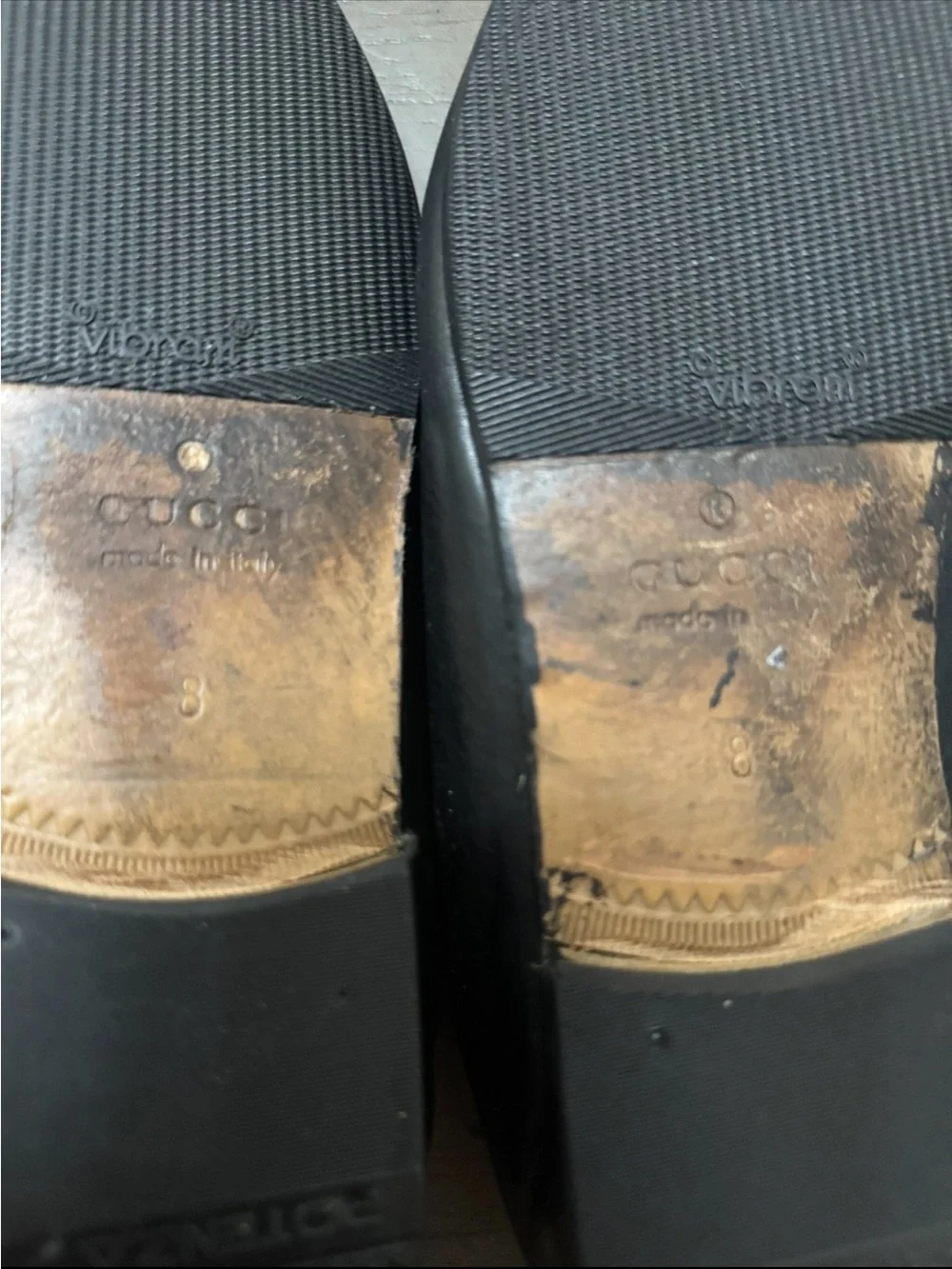 Gucci Black Leather Horsebit Slip-On Loafers
